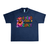 Navy I herd there would be candy Heifer Urban Heavy Tee - RanaPortraitStore