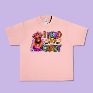 I Herd There Would Be Candy Heifer Urban Heavy Tee Designed By Ranaportraitstore