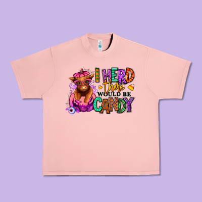 I Herd There Would Be Candy Heifer Urban Heavy Tee Designed By Ranaportraitstore