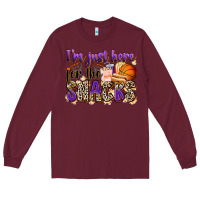 Burgundy i'm just here for the snacks basketball Long Sleeve Tee - Zillion Design Studio
