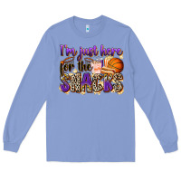 Colony Blue i'm just here for the snacks basketball Long Sleeve Tee - Zillion Design Studio
