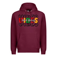 Burgundy black history vibes Premium Hoodie - MaliasSmallBusiness