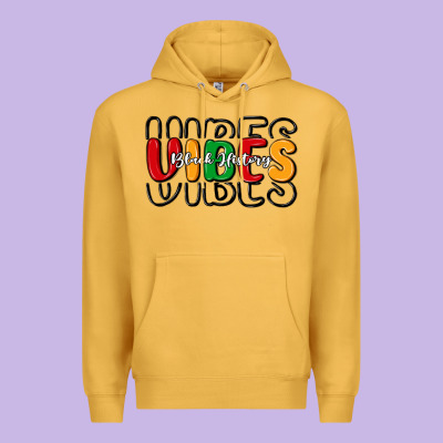 Black History Vibes Premium Hoodie Designed By Maliassmallbusiness