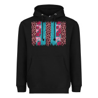 Black valentines day leopard rose glitter brush stoke Heavyweight Hoodie - JahusDesignShop