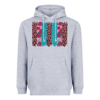 Heather Grey valentines day leopard rose glitter brush stoke Heavyweight Hoodie - JahusDesignShop