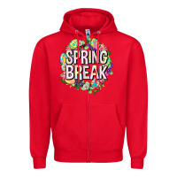 Red Spring break Easter Zipper Hoodie - Neo Western