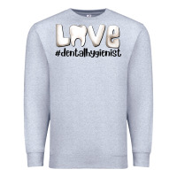 Heather Grey love dental hygienist Premium Sweatshirt - AdoDesignShop