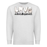 Oatmeal Heather love dental hygienist Premium Sweatshirt - AdoDesignShop