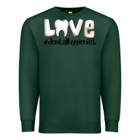 Sports Green love dental hygienist Premium Sweatshirt - AdoDesignShop