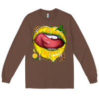 Chestnut lemon lips with leopard Long Sleeve Tee - texasbilliewilder