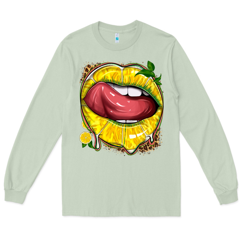 Lemon Lips With Leopard Long Sleeve Tee by texasbilliewilder | Teevron