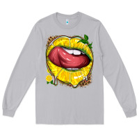 Moon Dust lemon lips with leopard Long Sleeve Tee - texasbilliewilder
