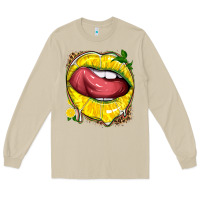 Mushroom lemon lips with leopard Long Sleeve Tee - texasbilliewilder