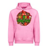 Fuchsia Pink merry leopard merry christmas Urban Hoodie - MaliasSmallBusiness