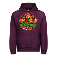Mauve Wine merry leopard merry christmas Urban Hoodie - MaliasSmallBusiness