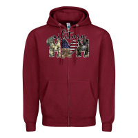 Burgundy military mom Zipper Hoodie - SublimationCraftShop