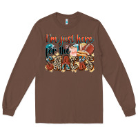 Chestnut i'm just here for the snacks american football Long Sleeve Tee - Zillion Design Studio