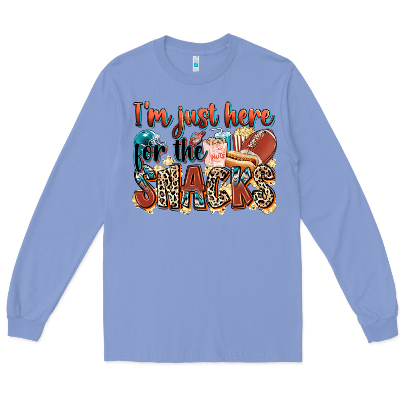I'm Just Here For The Snacks American Football Long Sleeve Tee by Zillion Design Studio | Teevron