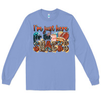 Colony Blue i'm just here for the snacks american football Long Sleeve Tee - Zillion Design Studio