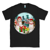 Black Christmas snowman Classic Tee - FaDigitalArtStudio