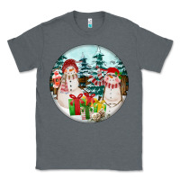Charcoal Heather Christmas snowman Classic Tee - FaDigitalArtStudio