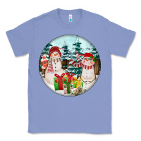 Colony Blue Christmas snowman Classic Tee - FaDigitalArtStudio