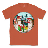 Copper Christmas snowman Classic Tee - FaDigitalArtStudio
