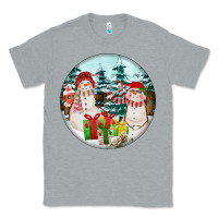 Heather Grey Christmas snowman Classic Tee - FaDigitalArtStudio