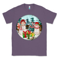 Lavender Christmas snowman Classic Tee - FaDigitalArtStudio