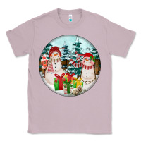 Lilac Christmas snowman Classic Tee - FaDigitalArtStudio
