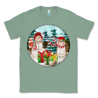 Sage Christmas snowman Classic Tee - FaDigitalArtStudio
