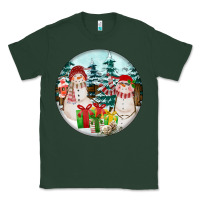 Sports Green Christmas snowman Classic Tee - FaDigitalArtStudio
