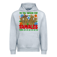 Heather Grey tis the season for tamales tama la la la la la la Urban Hoodie - MaliasSmallBusiness