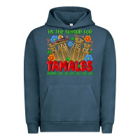 Pigment Midnight Navy tis the season for tamales tama la la la la la la Urban Hoodie - MaliasSmallBusiness