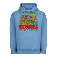 Pigment Pebble Blue tis the season for tamales tama la la la la la la Urban Hoodie - MaliasSmallBusiness