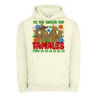 Pigment Pistachio tis the season for tamales tama la la la la la la Urban Hoodie - MaliasSmallBusiness