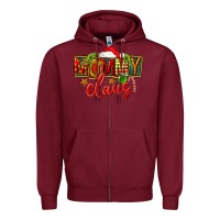 Burgundy christmas mommy claus Zipper Hoodie - FaDigitalArtStudio