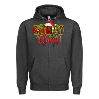 Charcoal Heather christmas mommy claus Zipper Hoodie - FaDigitalArtStudio