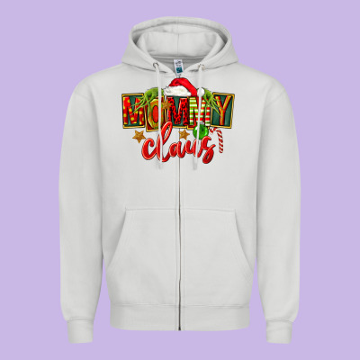 Christmas Mommy Claus Zipper Hoodie Designed By Fadigitalartstudio