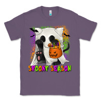 Lavender Spooky Season Ghost Cat Classic Tee - texasbilliewilder