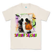 Natural Spooky Season Ghost Cat Classic Tee - texasbilliewilder