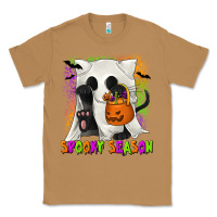 Toasted Coconut Spooky Season Ghost Cat Classic Tee - texasbilliewilder