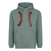 Sage ball stitch Heavyweight Hoodie - AdoDesignShop