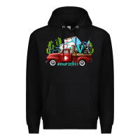 Black lvn nurse truck with cactus and sunflowers Premium Hoodie - AdoDesignShop