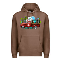 Chestnut lvn nurse truck with cactus and sunflowers Premium Hoodie - AdoDesignShop