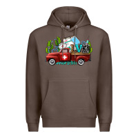 Coffee lvn nurse truck with cactus and sunflowers Premium Hoodie - AdoDesignShop