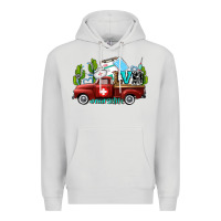 Dove Grey lvn nurse truck with cactus and sunflowers Premium Hoodie - AdoDesignShop