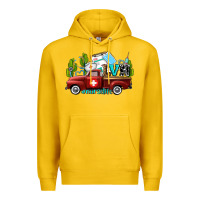 Lemon lvn nurse truck with cactus and sunflowers Premium Hoodie - AdoDesignShop