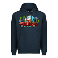 Navy lvn nurse truck with cactus and sunflowers Premium Hoodie - AdoDesignShop