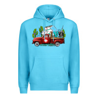 Ocean Blue lvn nurse truck with cactus and sunflowers Premium Hoodie - AdoDesignShop